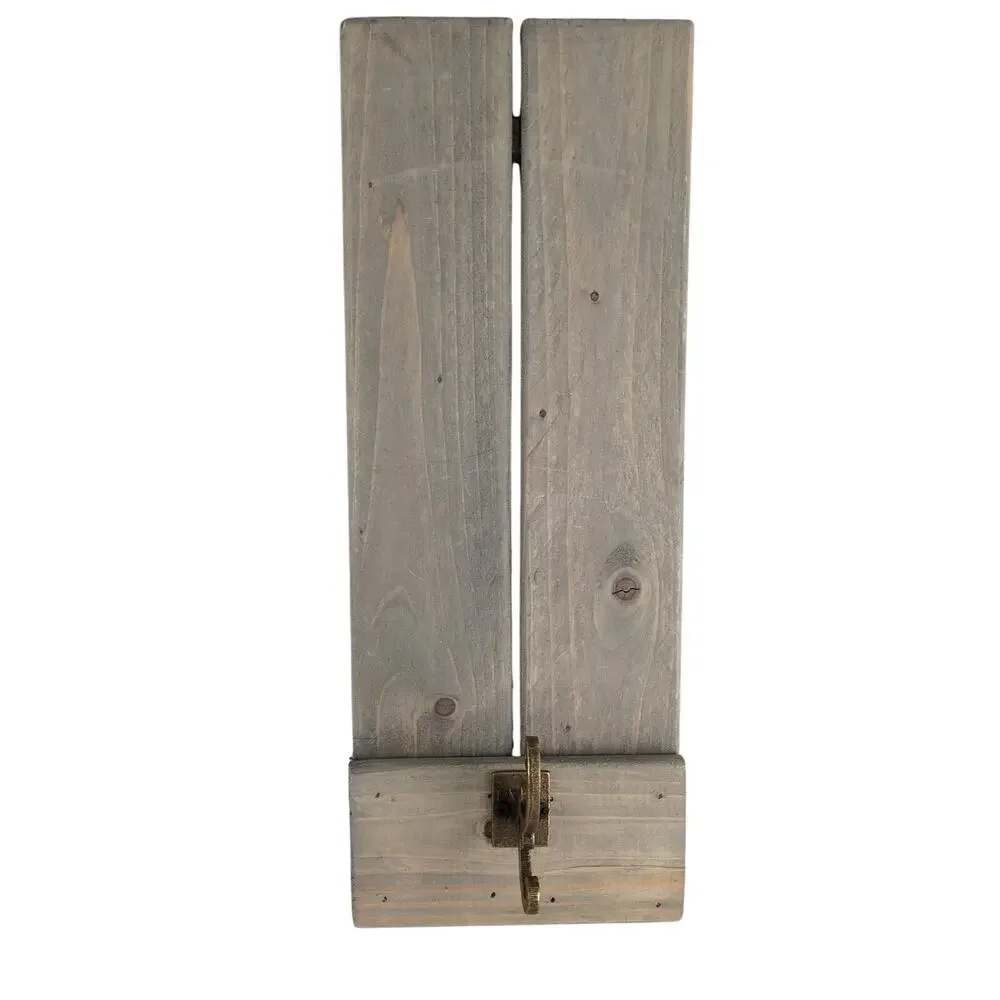 Rustic Wood Slat Wall Hook‎ Hat Coat Rack 18x7